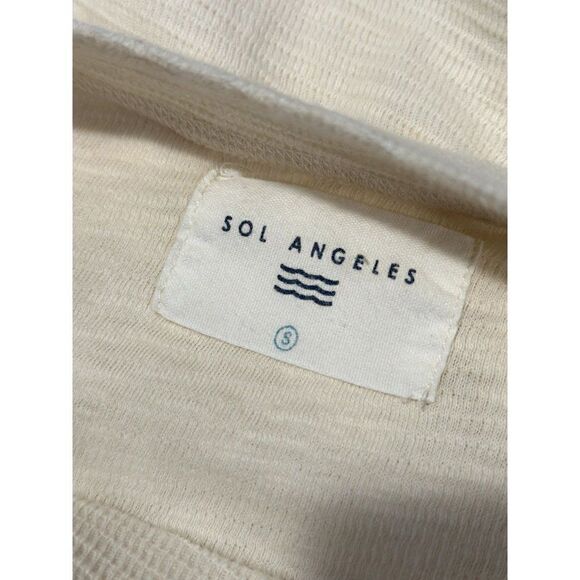 Anthropologie Sol Angeles Reyes Open Shoulder Knit Top in Ivory Size S - Picture 5 of 6